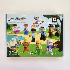 Mruikeny Large Magnetic Figures Community Figures Set 12 Pieces Magnetic Toys